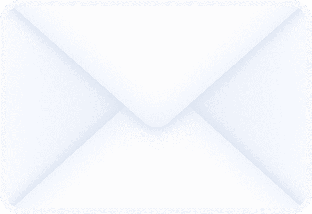 Stylized white envelope icon tilted at an angle, representing a message or notification.